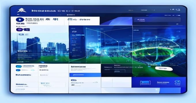 开云体育app下载后的数据看板界面截图，靛蓝孟菲斯风格，展示足球赛事实时赔率与直播画面，界面简洁流畅